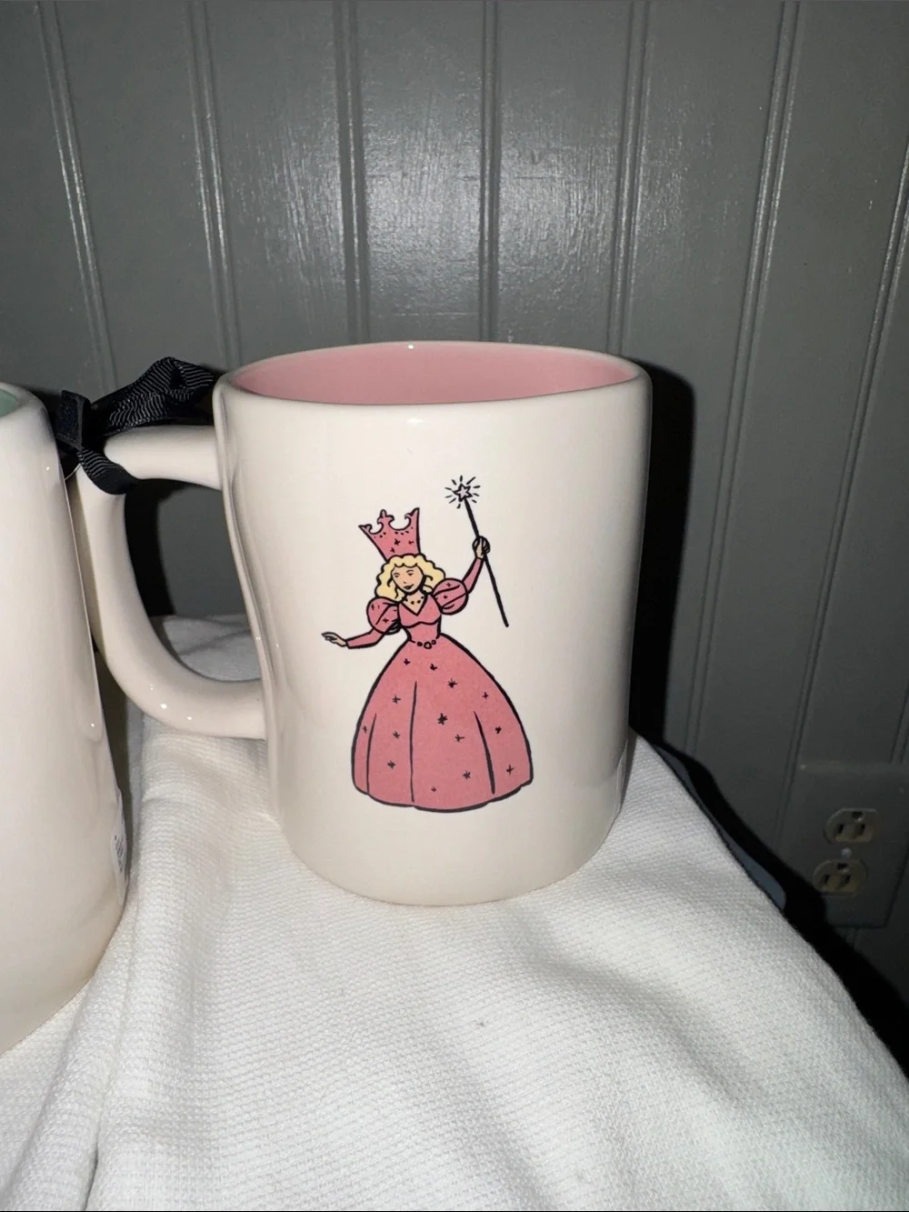 Rae Dunn Glinda good Witch & Wicked witch Mug Set w/ Matching Towels